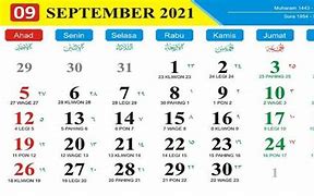 Bulan September Sampai Tanggal Berapa