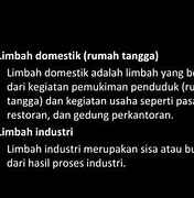 Limbah Domestik Merupakan Limbah Yang Berasal Dari Pasar Restoran Dan